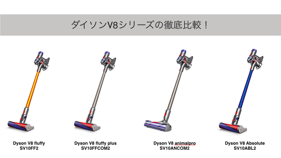 比較】ダイソンコードレス掃除機V8シリーズおすすめはコレ【価格や種類も】