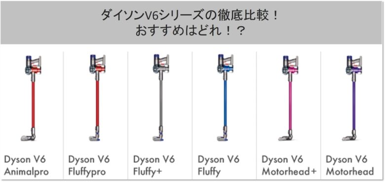 図で比較】ダイソンコードレス掃除機V6おすすめはコレ。種類や価格も！